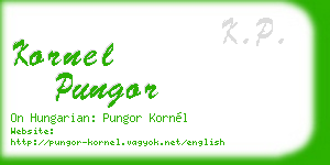 kornel pungor business card