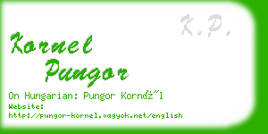 kornel pungor business card